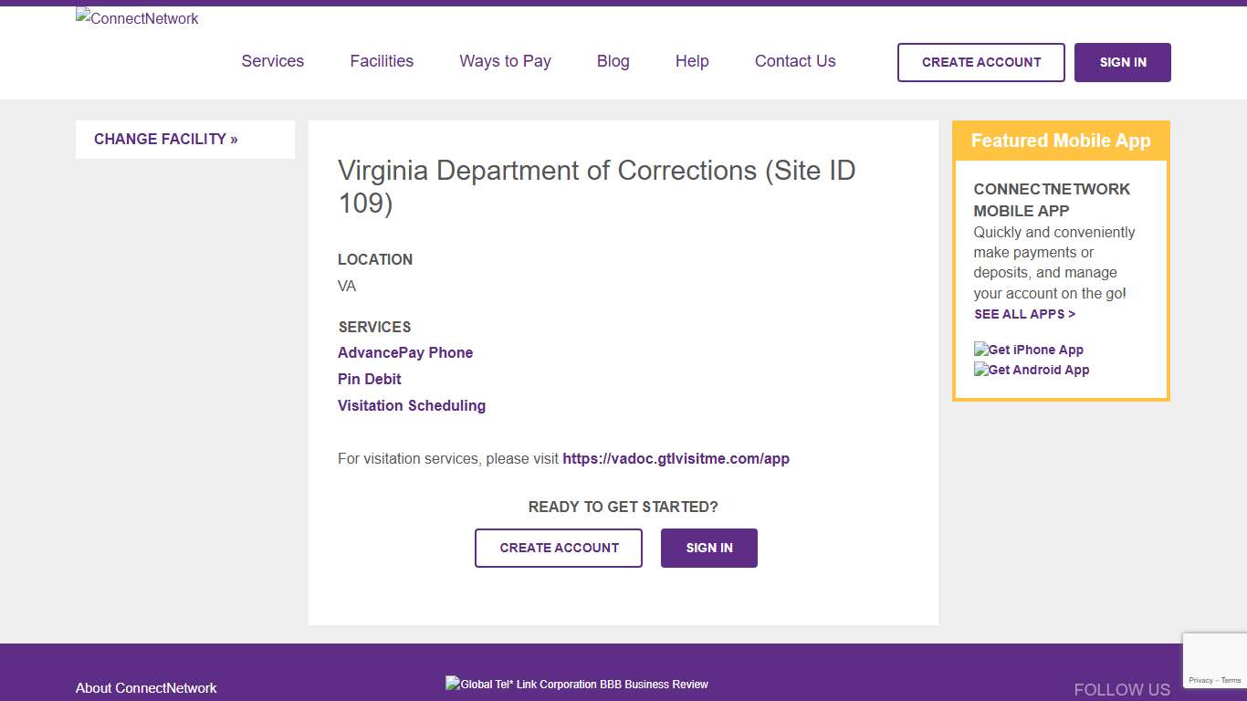 Virginia Department of Corrections ConnectNetwork