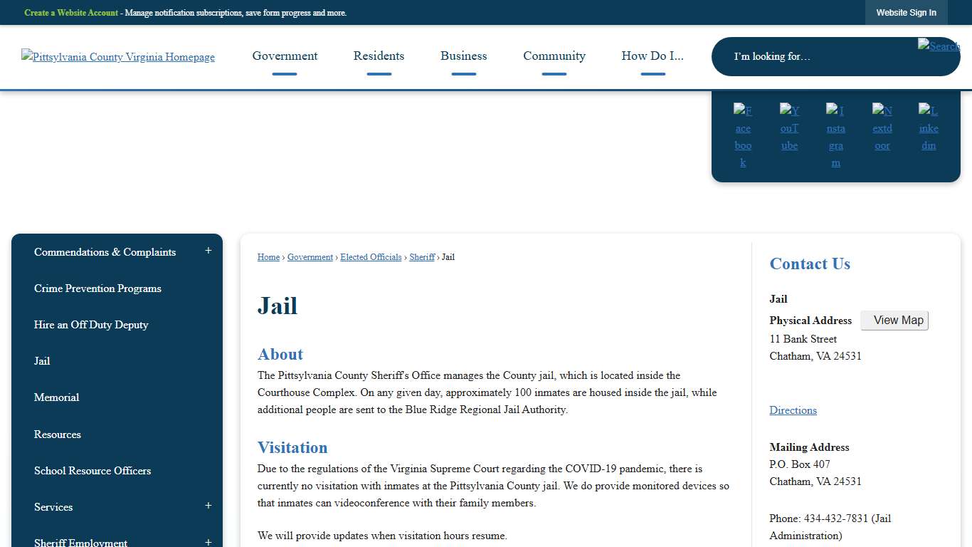 Jail Pittsylvania County, VA